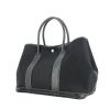 Hermes Garden handbag in black canvas and black leather - 00pp thumbnail