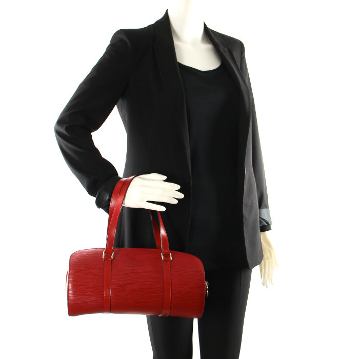 Louis Vuitton Soufflot en cuir épi rouge - Detail D1