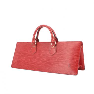 Borsa Louis Vuitton Triangle in pelle Epi rossa