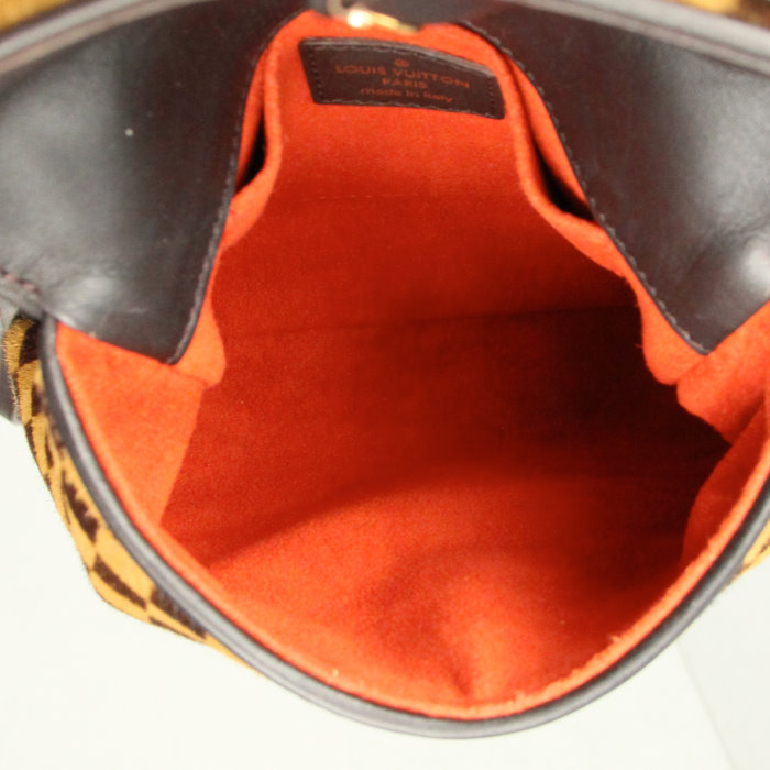 Louis Vuitton Gazelle in damier and brown leather - Detail D2