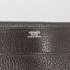 Hermès Steeve in brown leather - Detail D4 thumbnail