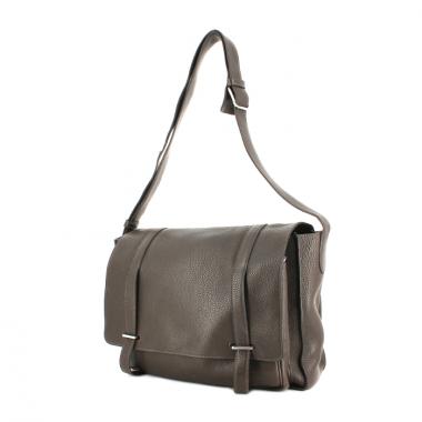 Hermès Steeve en cuir marron