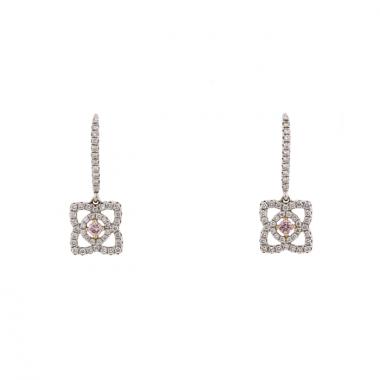 Orecchini De Beers Enchanted Lotus in oro bianco