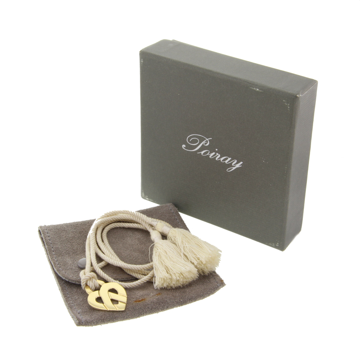 Poiray pendentif Coeur Entrelacé en or jaune moyen modèle - Detail D1