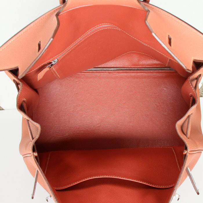 Hermès Birkin 35 cm in pink leather - Detail D4