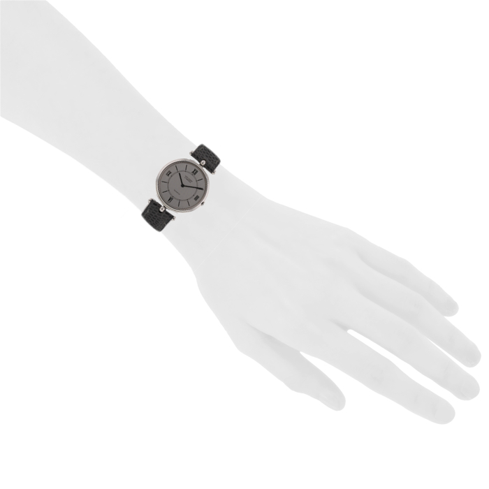 Montre Van Cleef 
Arpels Vendome en acier grand modèle Vers 1990  - Detail D1