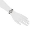 Montre Hermes Clipper chronographe de dame en acier cadran blanc Ref : CL1.310 Vers 2000 - Detail D1 thumbnail