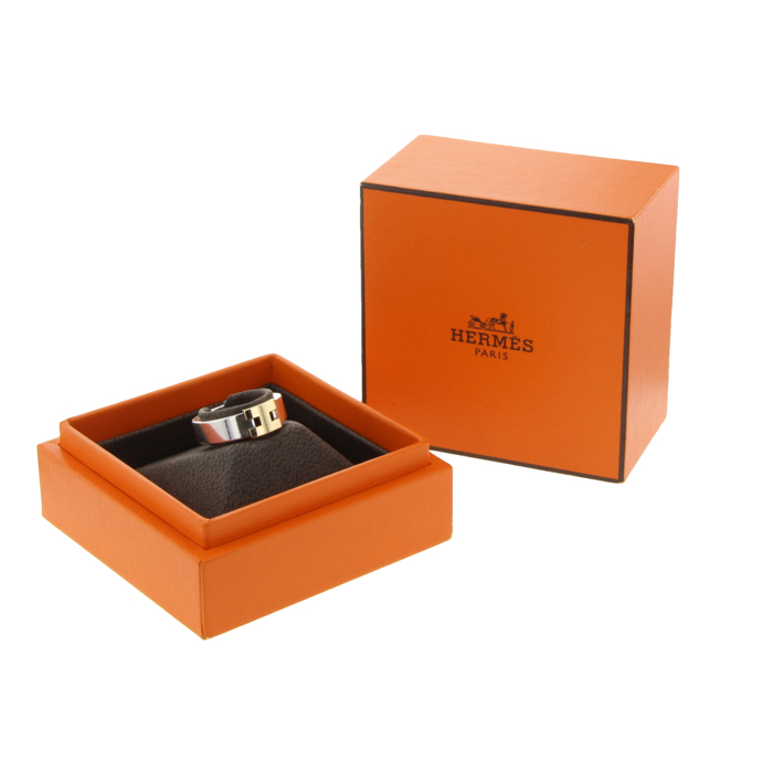 Hermès silver and yellow gold H ring - Detail D2