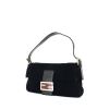 Borsa Fendi Baguette in tessuto scamosciato e pelle nera - 00pp thumbnail