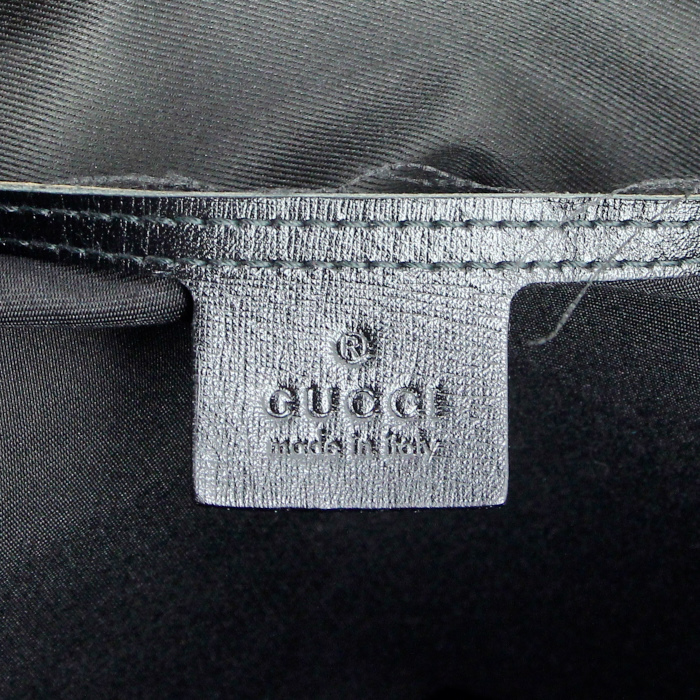 Gucci en toile monogram blanche et cuir bleu - Detail D3