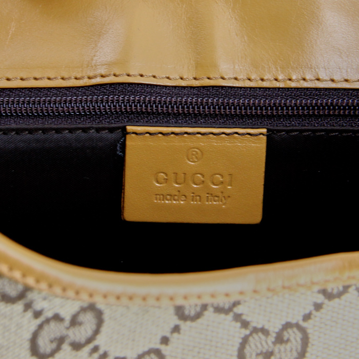 Bolso de mano Jackie en tela Monogram y cuero beige - Detail D3