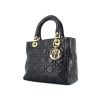 Christian Dior Lady Dior medium model in black cannage leather - 00pp thumbnail