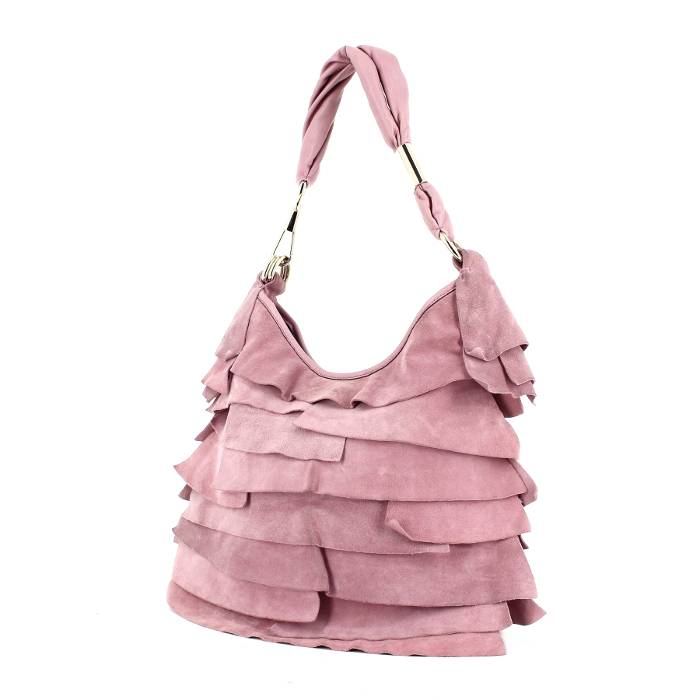 Yves Saint Laurent Pink Leather Saint-Tropez Shoulder Bag at