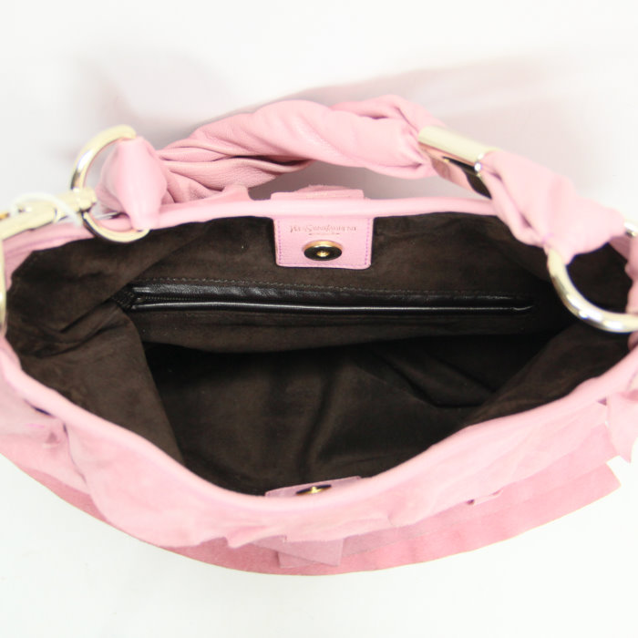 Borsa Saint-Tropez in camoscio rosa - Detail D2