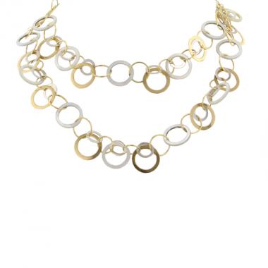 Victoria Casal yellow gold, white gold and mother-of-pearl Pop necklace