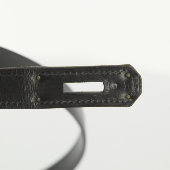 Hermes Kelly 28 cm handbag in black box leather - Detail D5