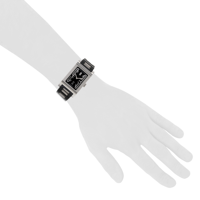 Bulgari montre Rettangolo in stainless steel Ref : RT45S Circa 2000 - Detail D1