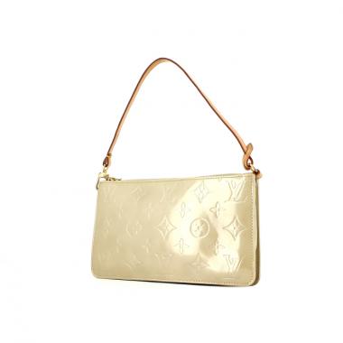 Pochette Lexington in pelle verniciata monogram beige