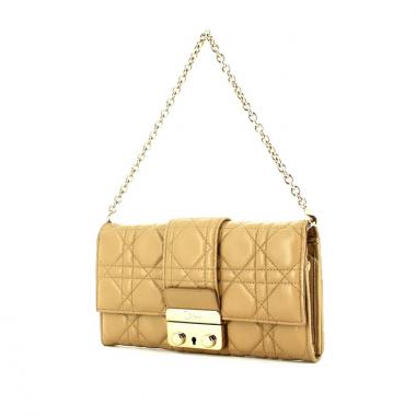 Borsa/pochette in pelle beige