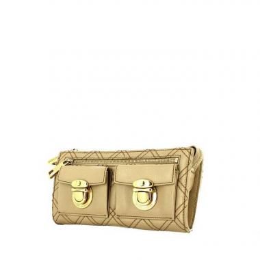Pochette Marc Jacobs en cuir beige