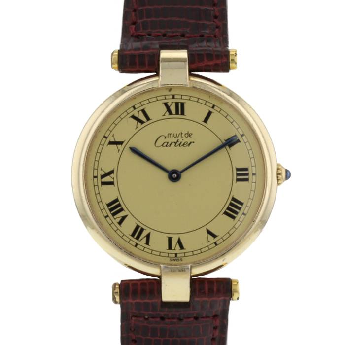 Montre Cartier Vendôme en vermeil Grand modèle Vers 1990 