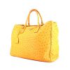 Handbag in yellow ostrich leather - 00pp thumbnail