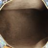 Louis Vuitton sac Keepall 45 cm édition limitée en toile multicolore noire et cuir naturel - Detail D2 thumbnail