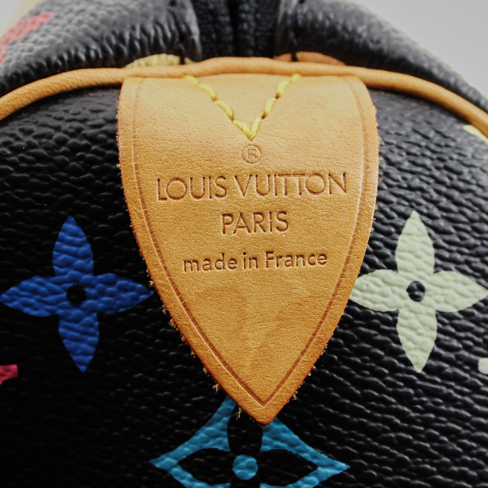 Louis Vuitton Keepall 45 cm édition limitée en tela monogram multicolor y cuero natural - Detail D3