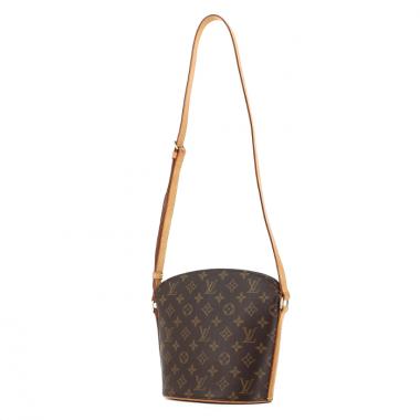 Louis Vuitton Drouot en toile monogram et cuir naturel