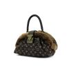 Louis Vuitton Limited edition Bag in denim monogram canvas, fur and black leather - 00pp thumbnail