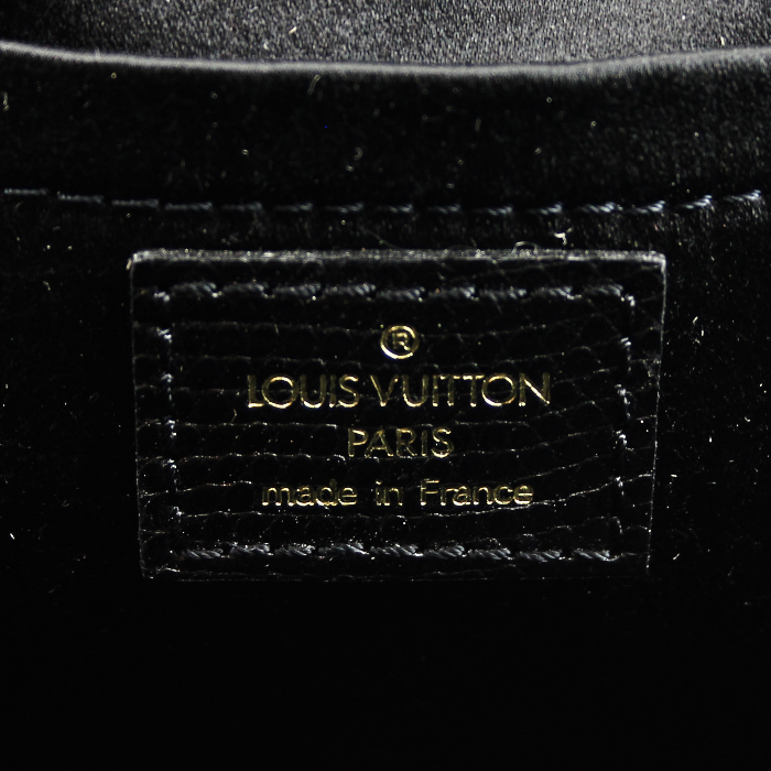 Louis Vuitton sac Édition limitée en toile denim monogram, fourrure et cuir noir - Detail D3