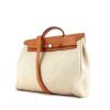 Shoulder bag in beige canvas and natural leather - 00pp thumbnail