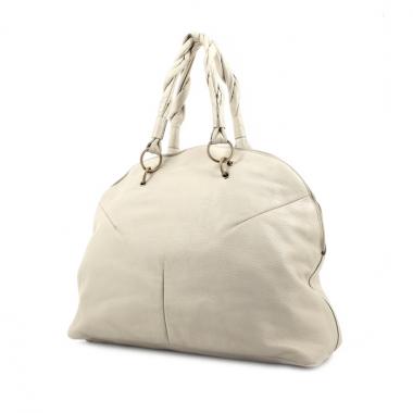 Bolso Cabás Saint Laurent Muse en cuero granulado color crema