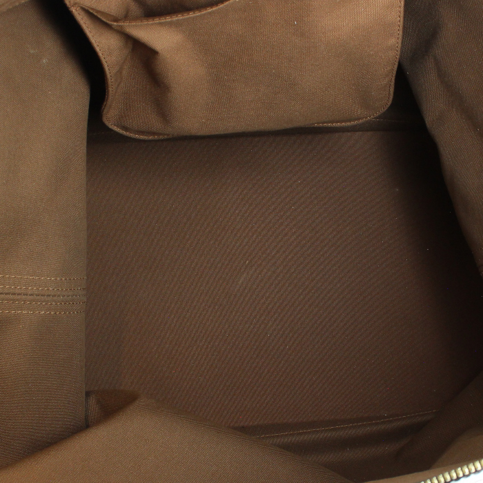 Sac de voyage Louis Vuitton Cruiser 45 cm en toile monogram enduite et cuir naturel - Detail D2