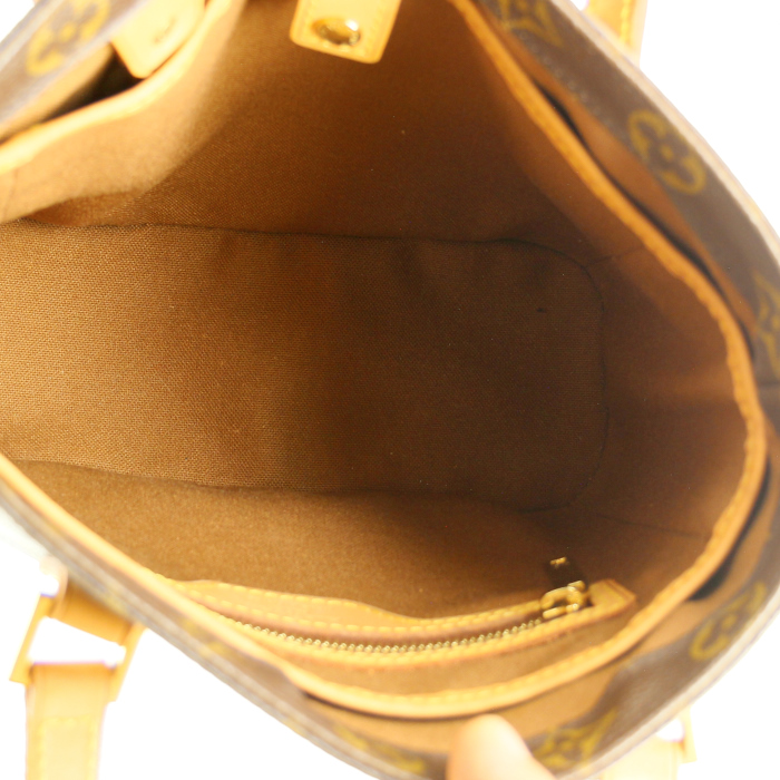 Borsa Louis Vuitton Vavin modello piccolo in tela monogram e pelle naturale - Detail D2