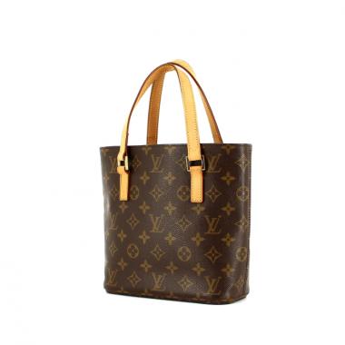 Borsa Louis Vuitton Hampstead in tela a scacchi ebana e pelle marrone