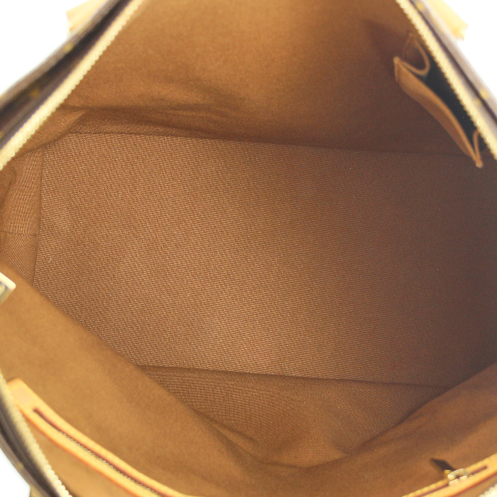 Louis Vuitton Cabas Mezzo in monogram canvas and natural leather - Detail D2