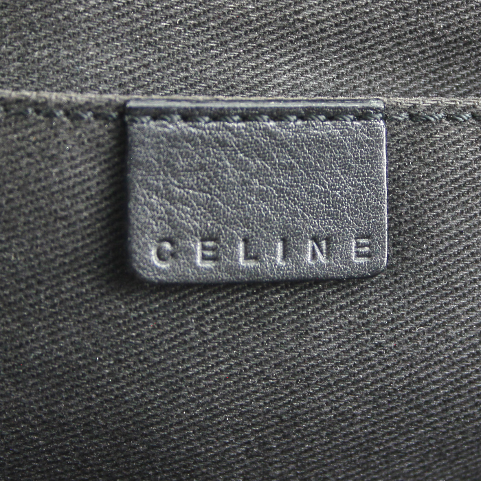 Celine Boogie handbag in black leather - Detail D4