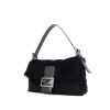 Fendi Baguette Bag in black fur and patent leather - 00pp thumbnail