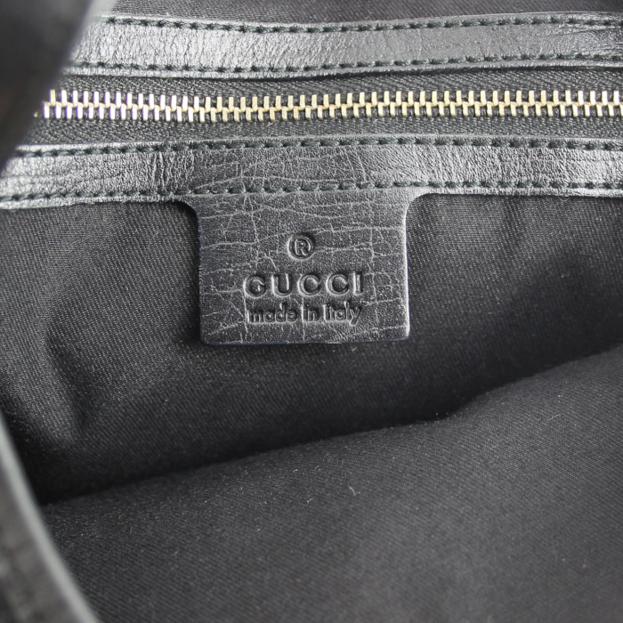 Sac à main Jackie en tissu monogram et cuir noir - Detail D3