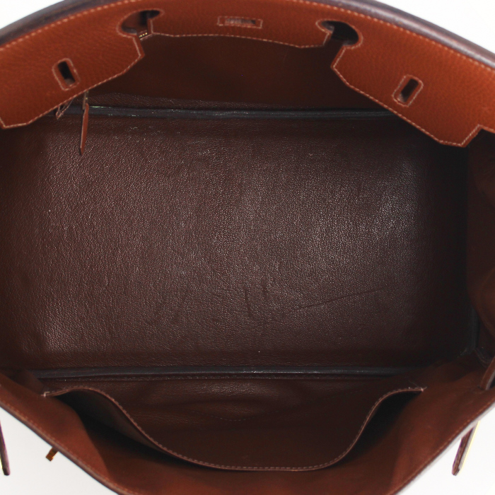 Hermès Birkin 35 in brown leather - Detail D2