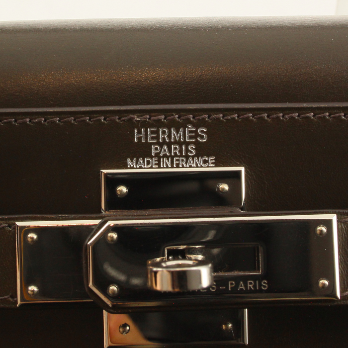 Hermes Kelly 28 cm en cuir kaki - Detail D3