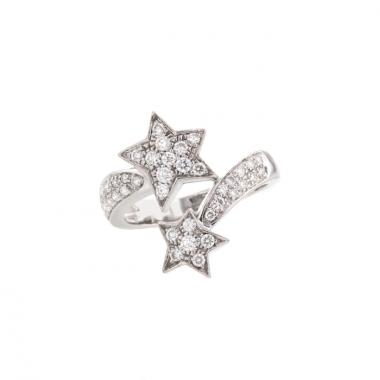 Chanel sortija Comètes en oro blanco y diamantes Chanel sortija Comètes en oro blanco y diamantes