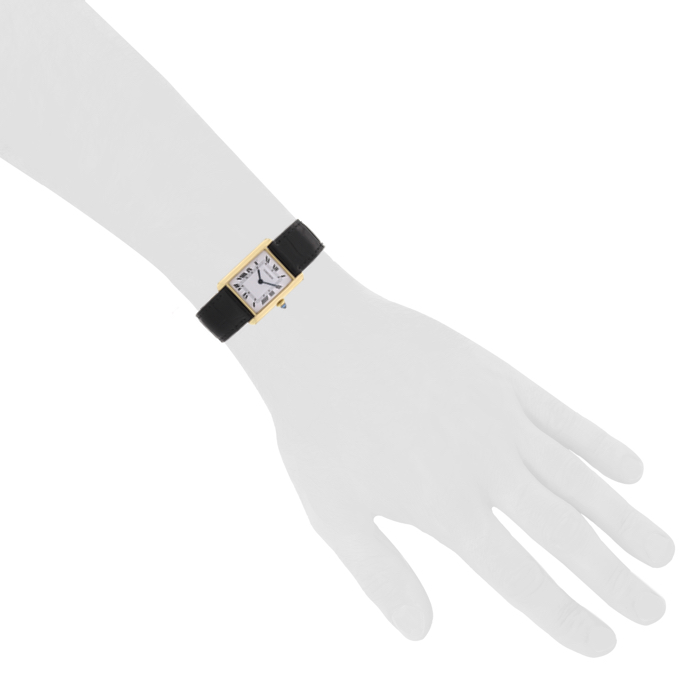 Cartier Tank watch large model in yellow gold Circa 2000 - Detail D1