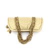 Bolso de mano Dolce & Gabbana en avestruz beige y junco dorado - 360 Back thumbnail