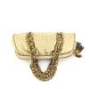 Bolso de mano Dolce & Gabbana en avestruz beige y junco dorado - 360 Front thumbnail