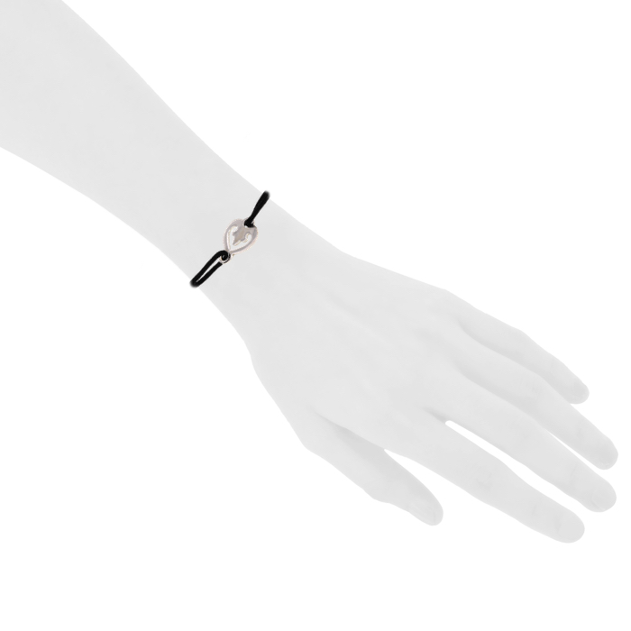 O.J. Perrin bracelet Coeur Légende en or blanc - Detail D1