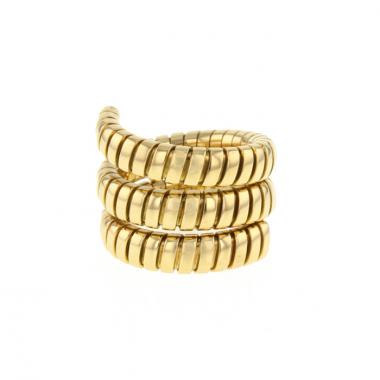 Bulgari sortija Tubogas en oro amarillo