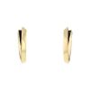 Cartier Griffure hemstitched hoop earrings in yellow gold - 00pp thumbnail