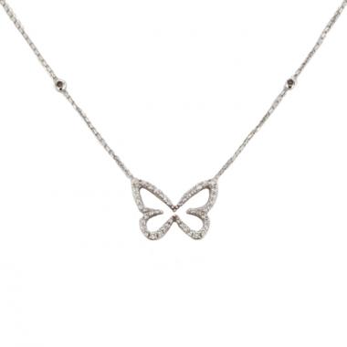Messika collier Butterfly en or blanc et diamants